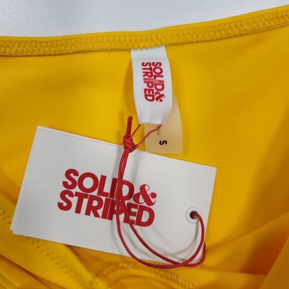 Solid & Striped The Nora Tie-Front Bikini Bottom in Tweety Size Small - Picture 5 of 10